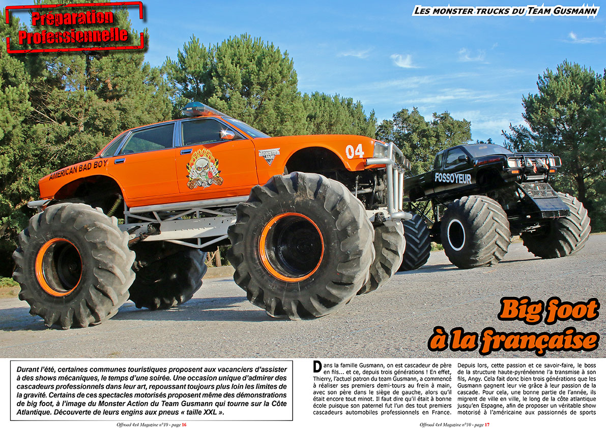 Les monster trucks du team Gusmann