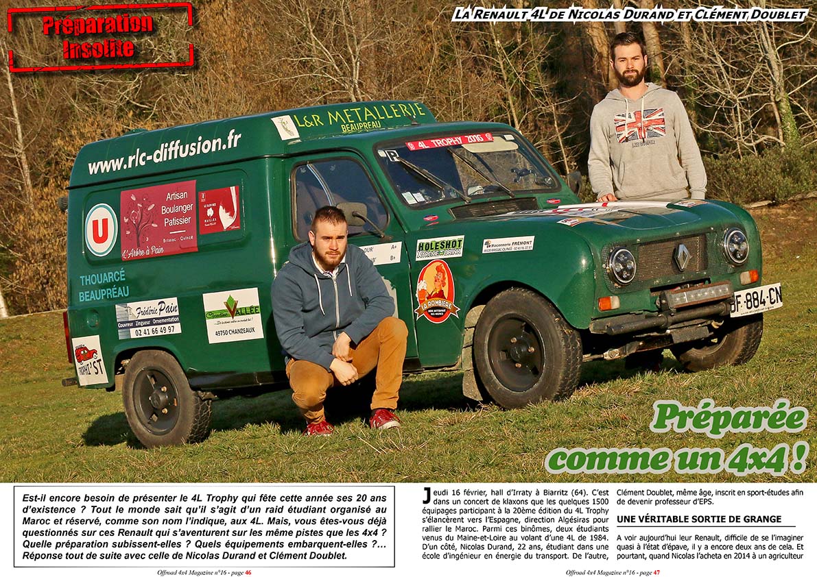 La Renault 4L de Nicolas Durand et Clï¿½ment Doublet