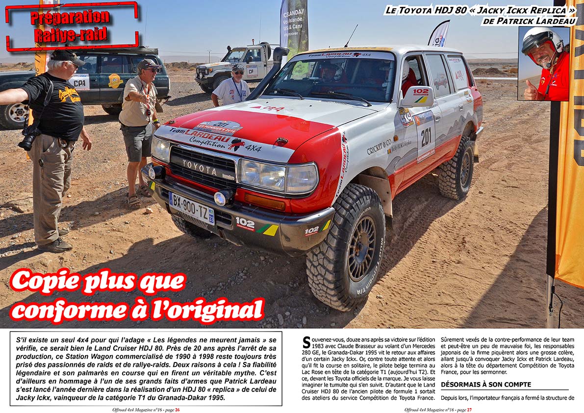 Le Toyota HDJ 80 Replica de Patrick Lardeau