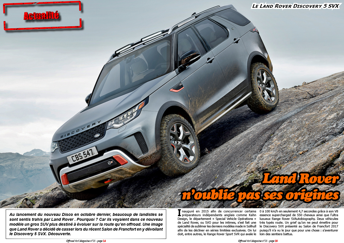 le Land Rover Discovery 5 SVX