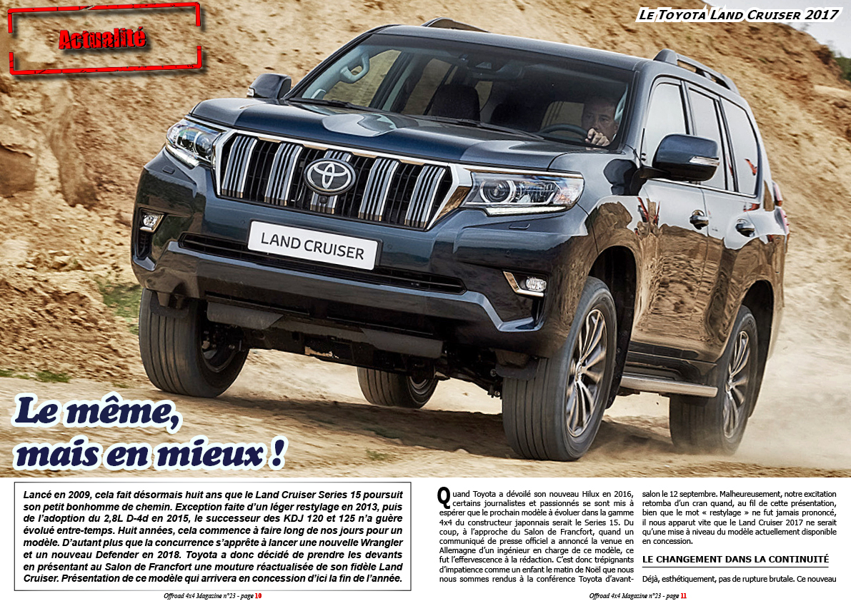 le Toyota Land Cruiser 2017