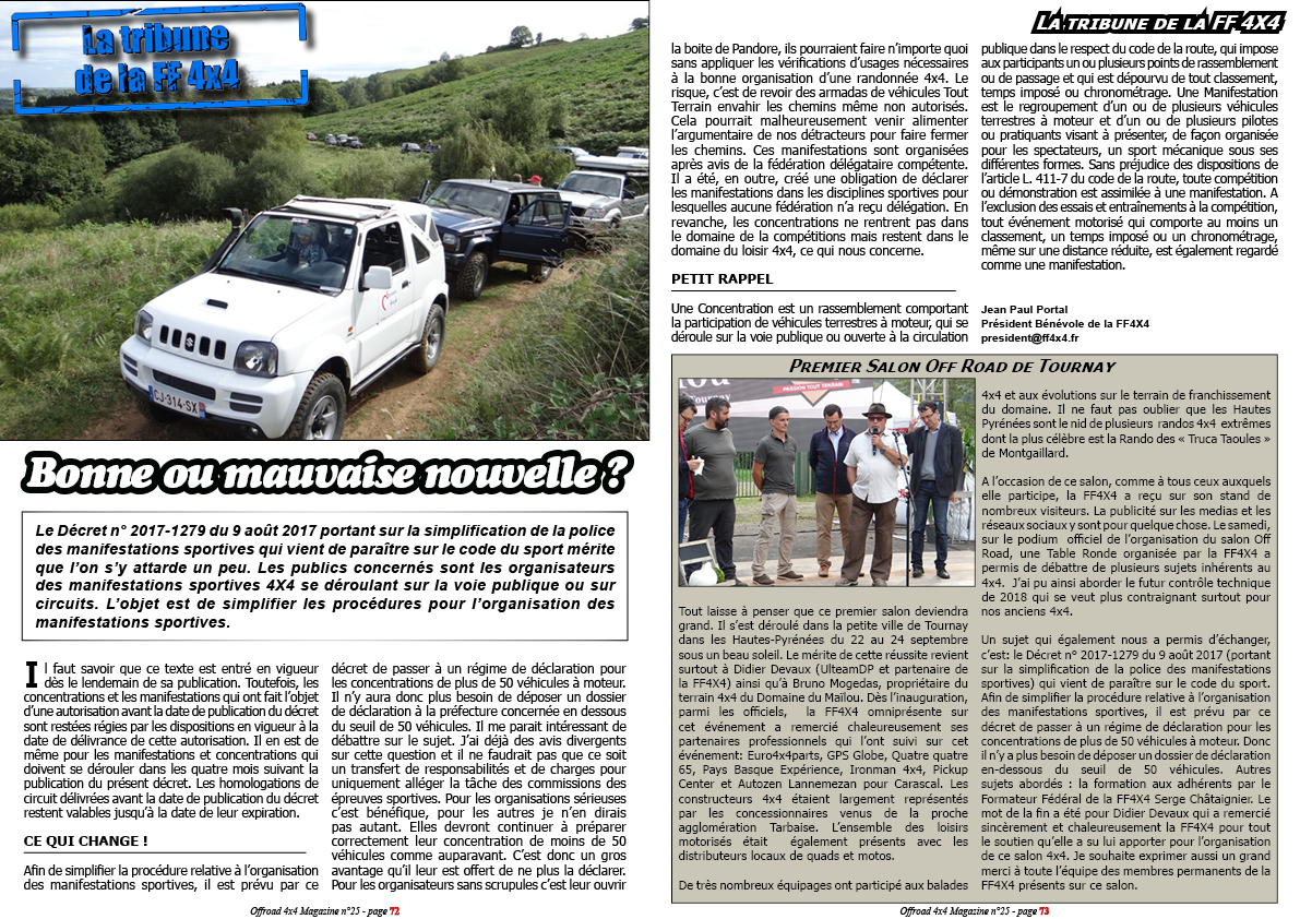 La Tribune de la FF 4x4