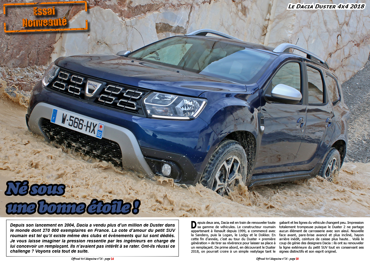 le Dacia Duster 4x4 2018