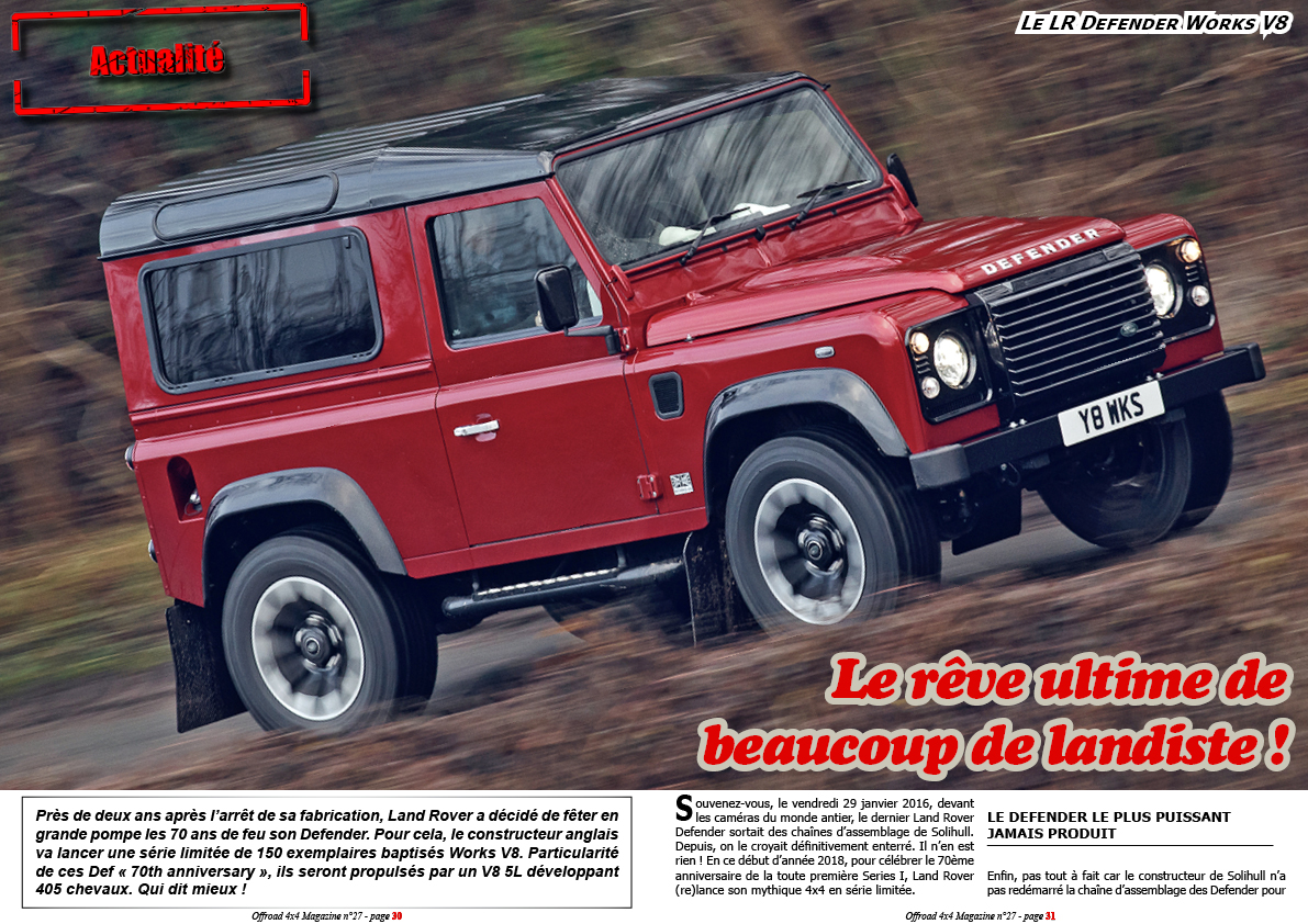 le Land Rover Defender Works V8
