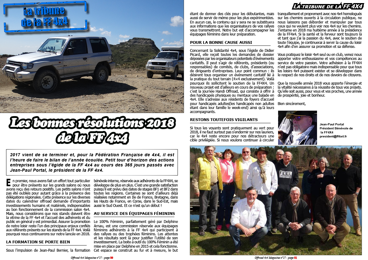 Tribune de la FF 4x4