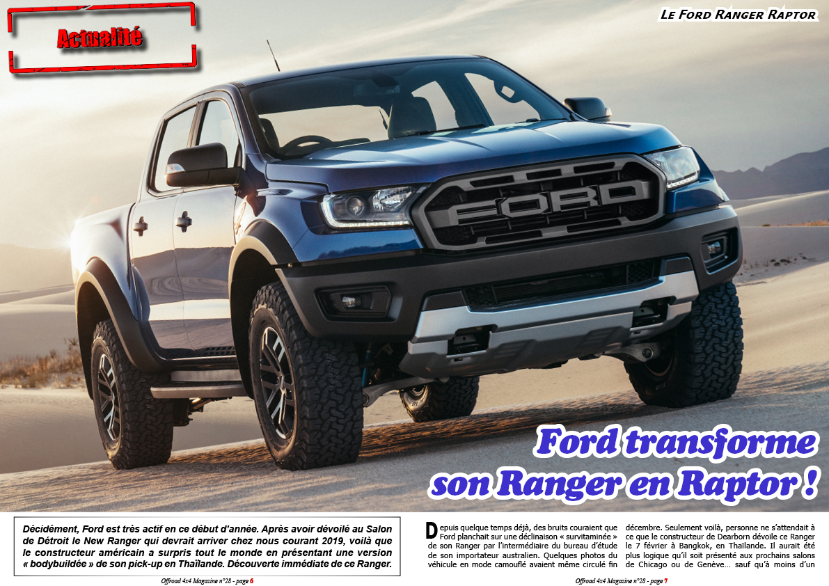 le Ford Ranger Raptor
