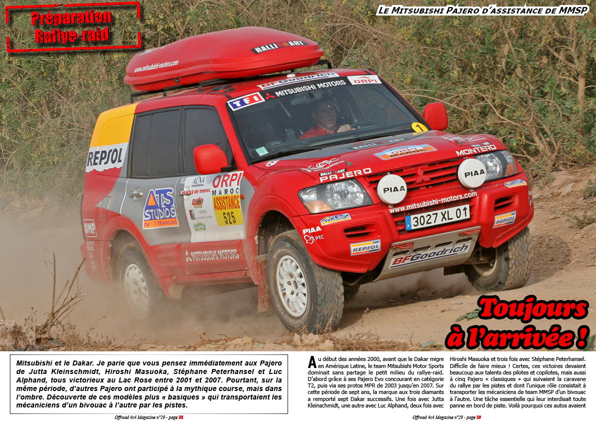 Le Mitsubishi Pajero dï¿½assistance de MMSP