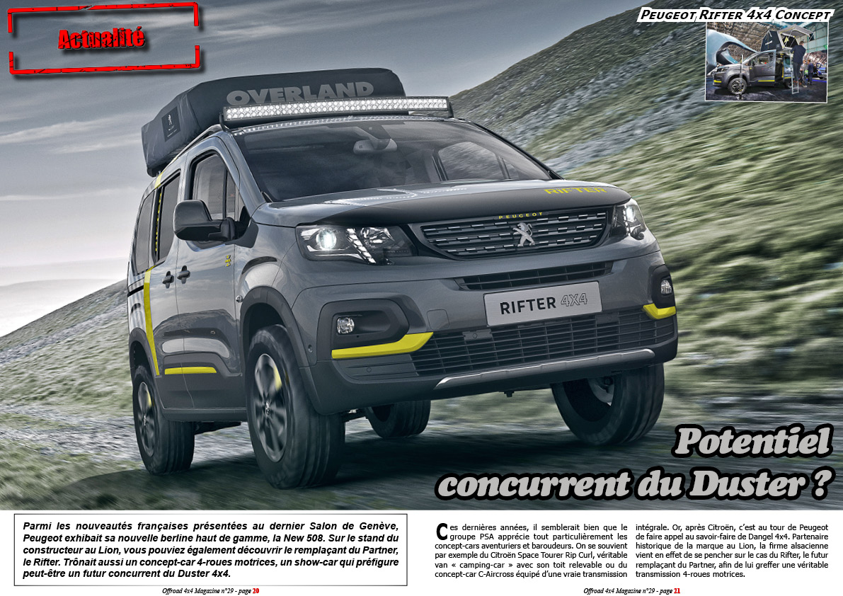 Le Peugeot Rifter 4x4 Concept