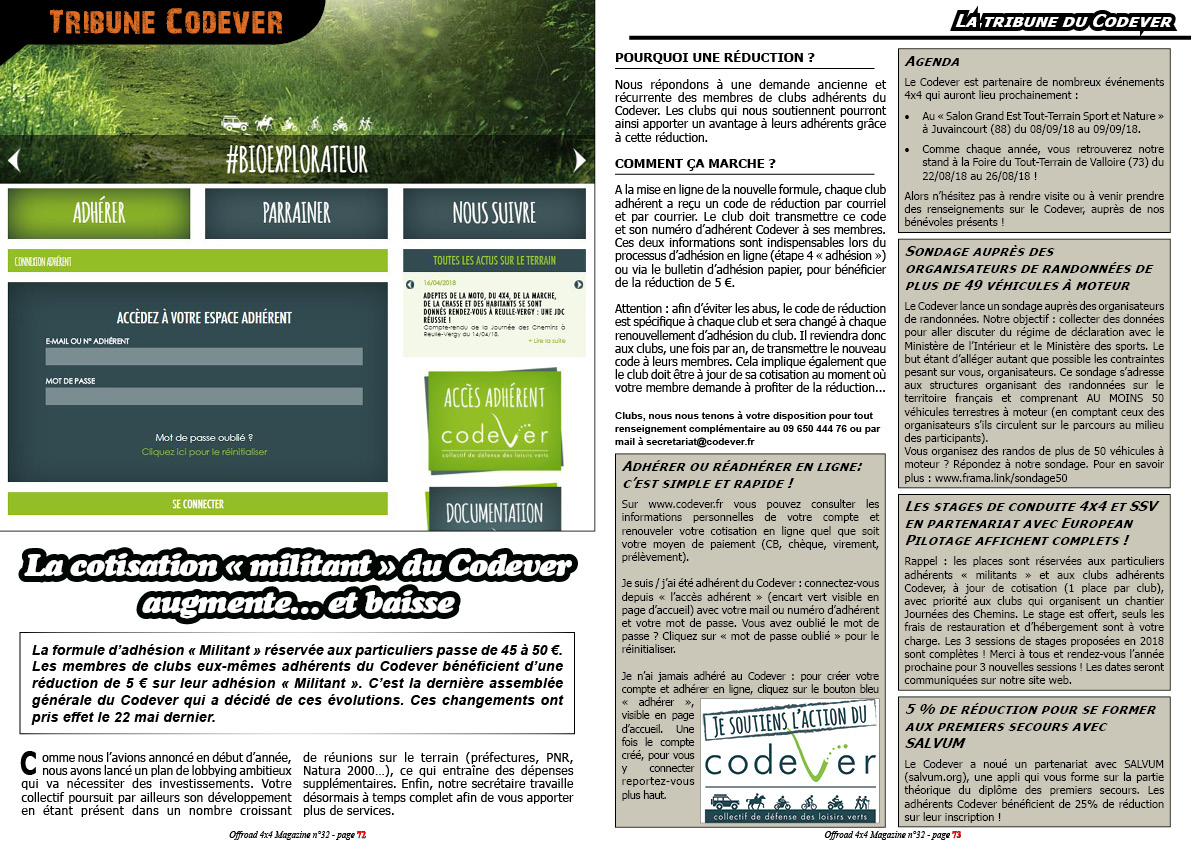 la tribune du Codever de juillet