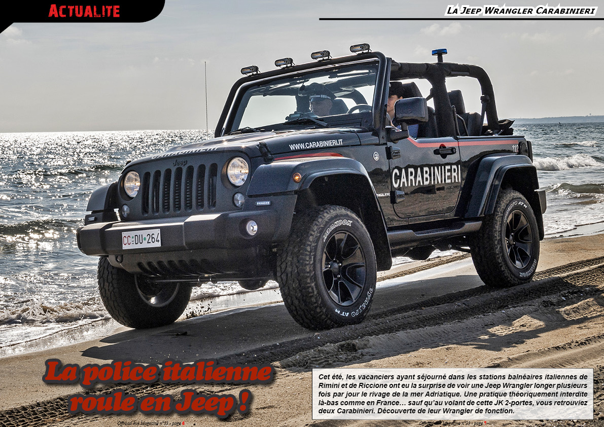la Jeep Wrangler Carabinieri