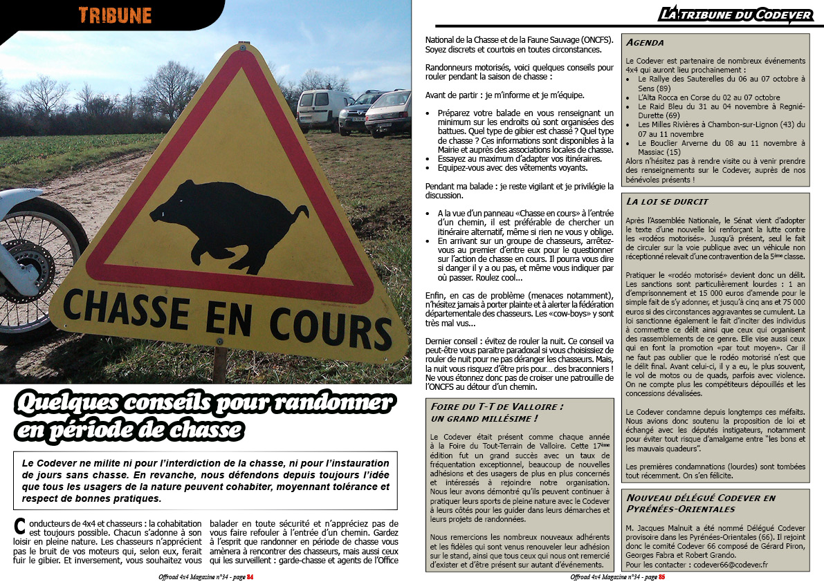 Tribune du Codever de Septembre 2018