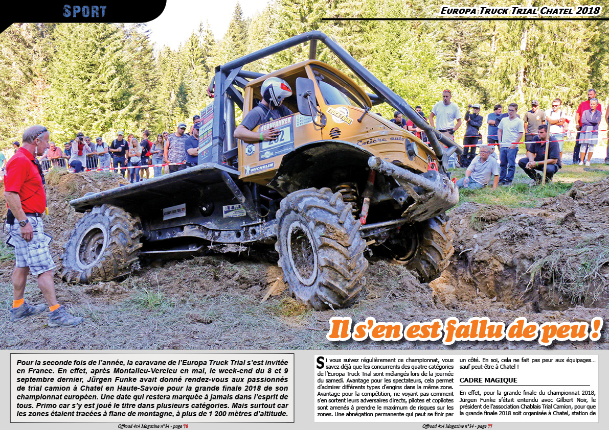 lï¿½Europa Truck Trial Chatel 2018