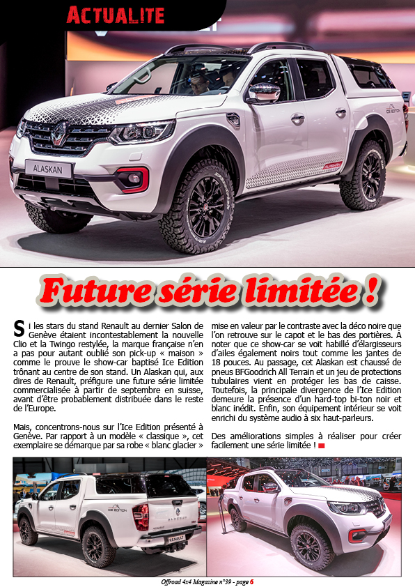 le Renault Alaskan Ice Edition
