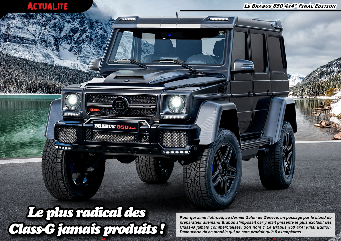 le Brabus 850 4x4ï¿½ Final Edition