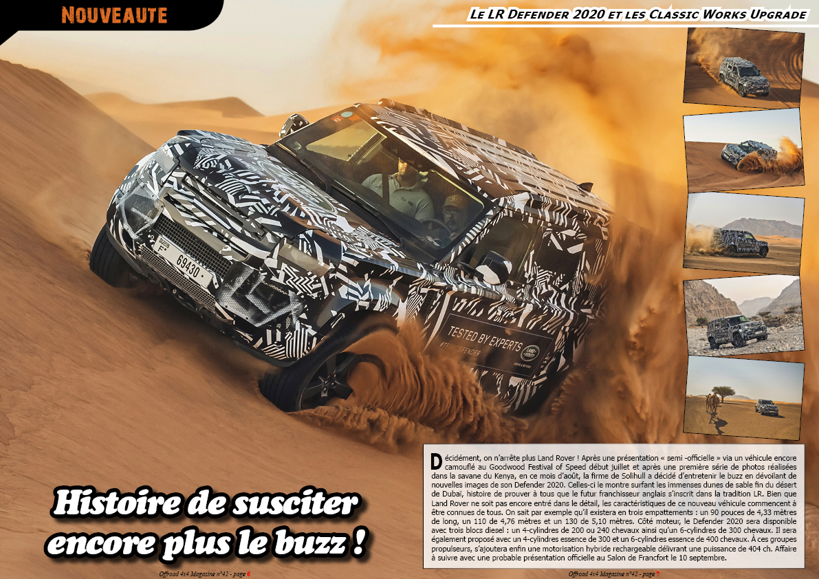 le LR Defender 2020 et les Defender Classic Works Upgrade