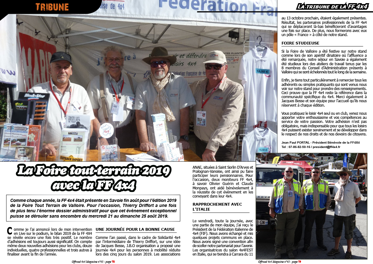 Tribune de la FF 4x4