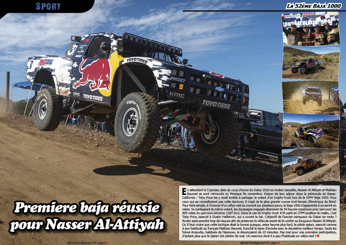 Le compte-rendu de la 52ï¿½me Baja 1000