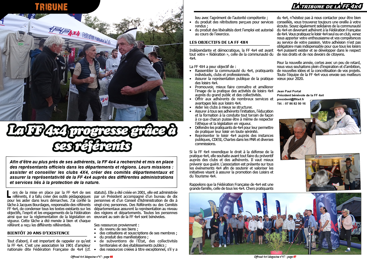 Tribune de la FF 4x4