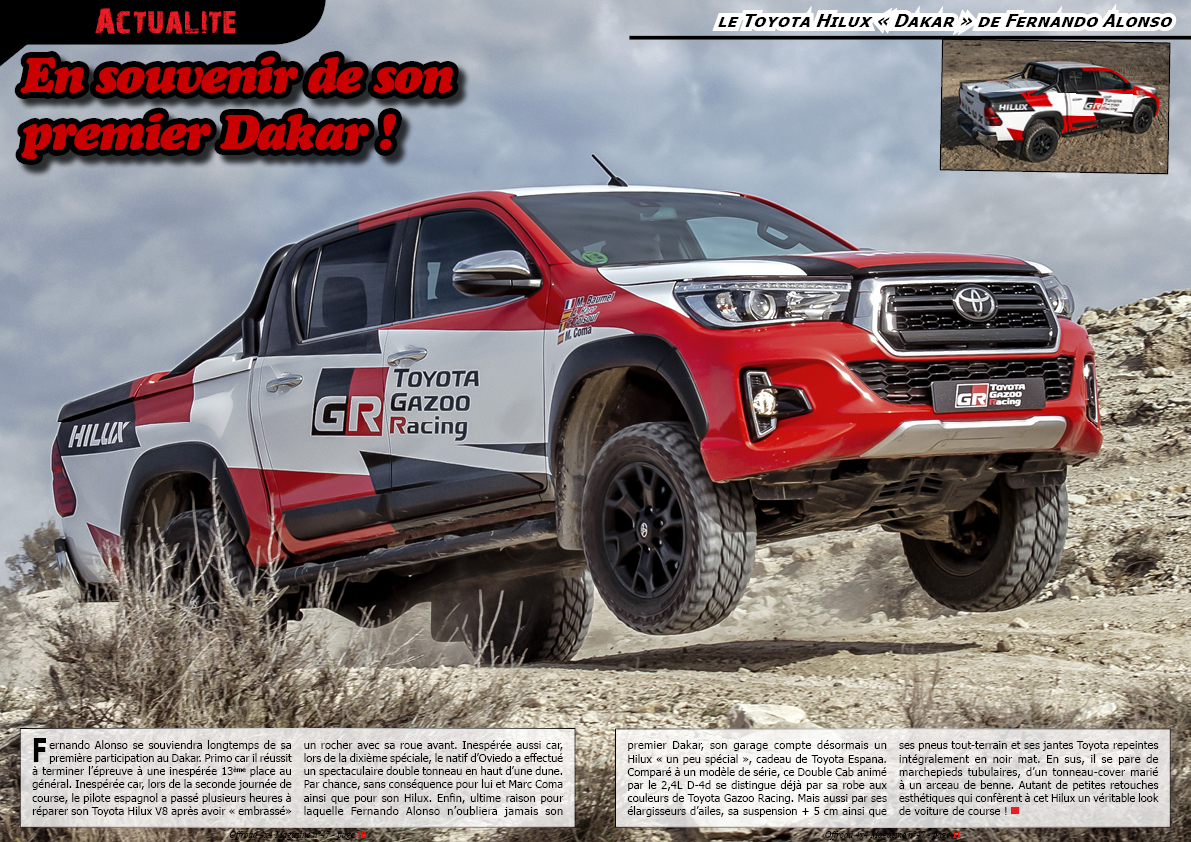 le Toyota Hilux ï¿½Â DakarÂ ï¿½ de Fernando Alonso