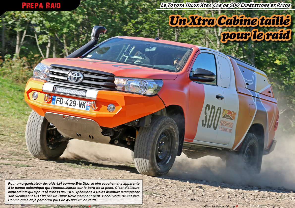 le Toyota Hilux Xtra Cab de SDO Expï¿½ditions et Raids Aventure