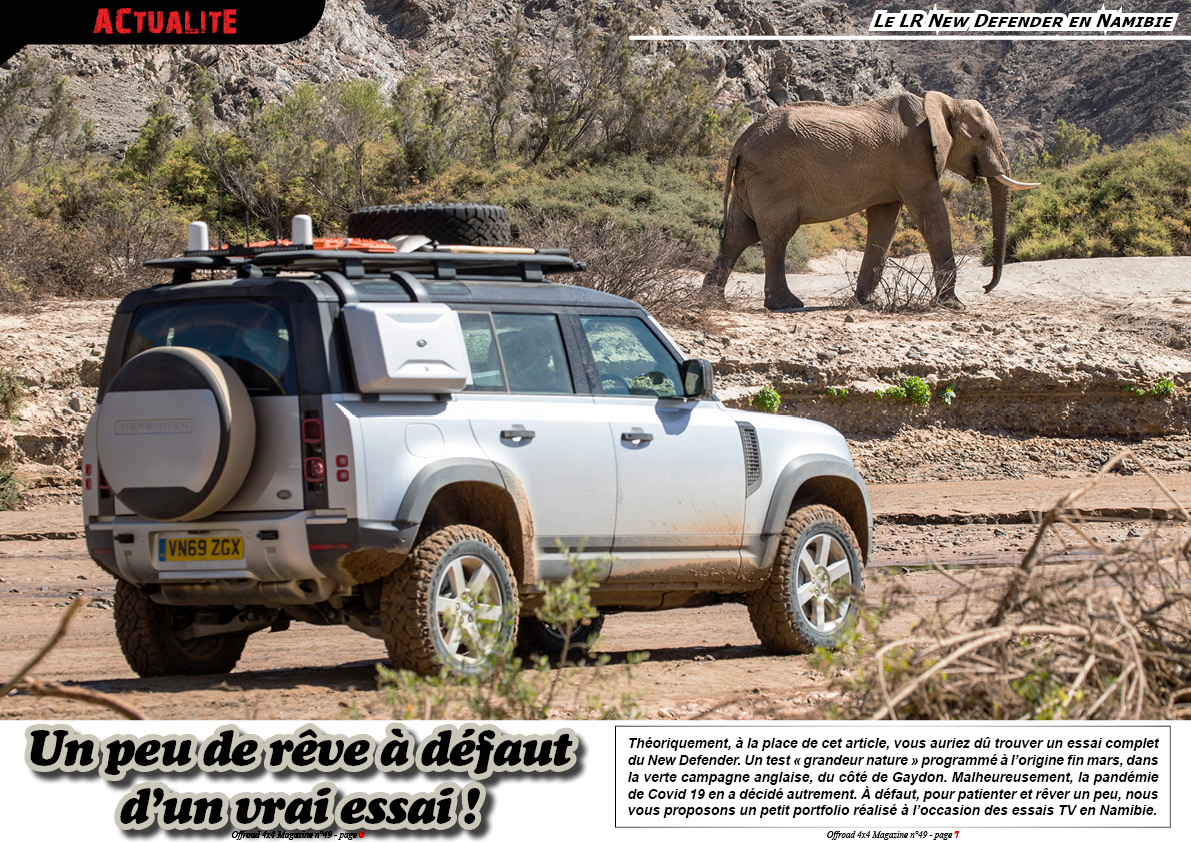 Le LR New Defender en Namibie