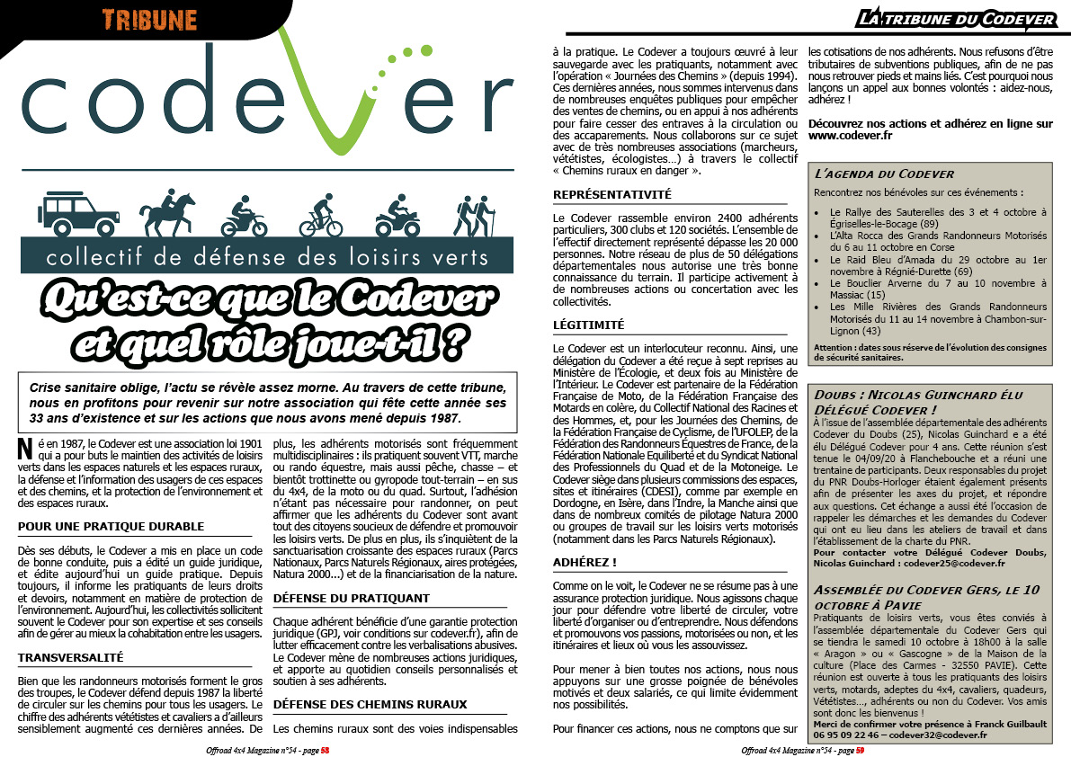 La tribune du Codever