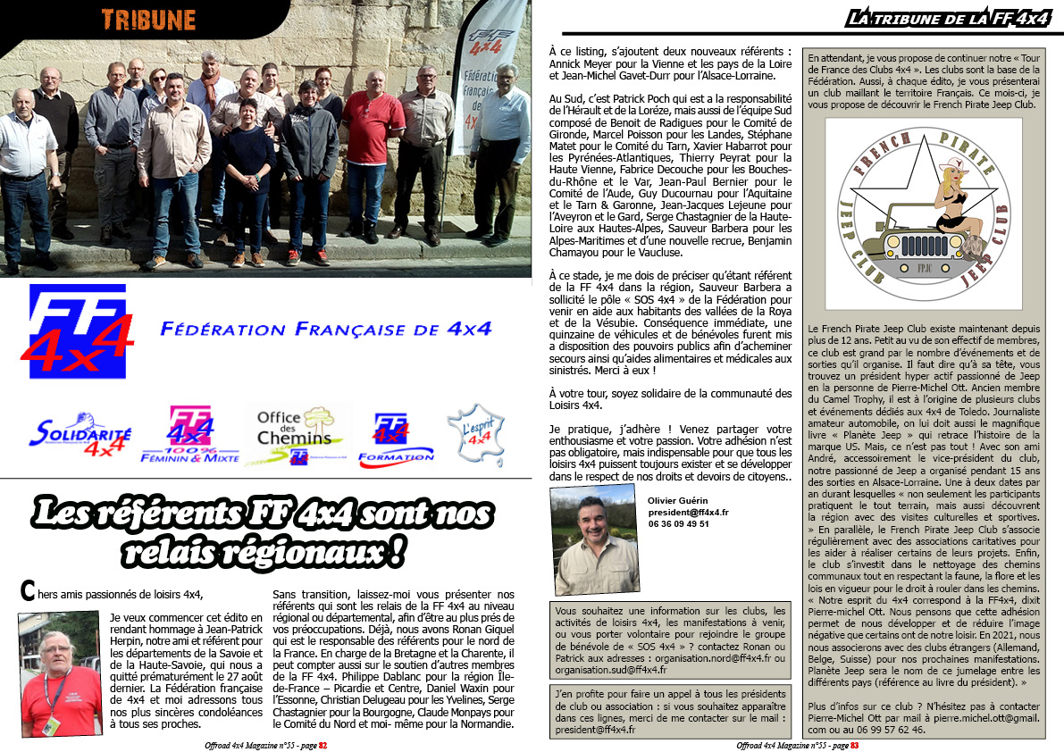 Tribune de la FF 4x4