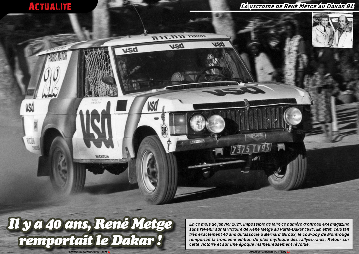 la victoire de RenÃ© Metge au Dakar 81