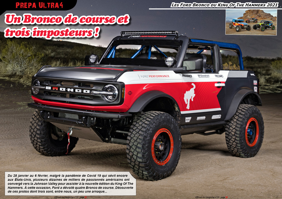 les Ford Bronco du King Of The Hammers 2021