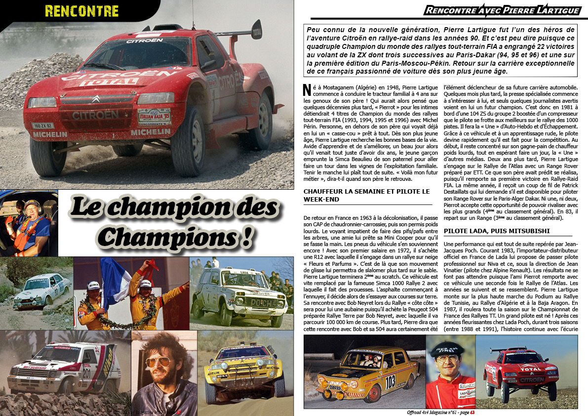 retour sur la carriï¿½re de Pierre Lartigue